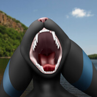 Hungry Umbreon poses for food