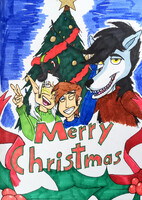 Merry Christmas from Mike, Manic and Nannon