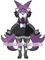 Meowscarada x Slither Wing Adopt [CLOSED] by sunnyvale -- Fur