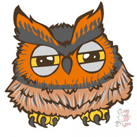 Tiny Grumpy Owl Free2Use