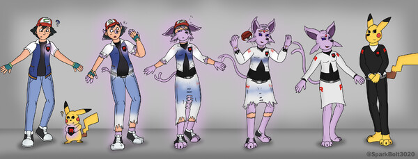 (COM) Ash Espeon Anthro TF TG - Full By SparkBolt3020 -- Fur Affinity ...