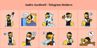 Andre Aardwolf Telegram Stickers