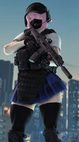 Tactical Leggings Blonde Hair Girl Teen with a MK-18 by Icarus_Berrys --  Fur Affinity [dot] net