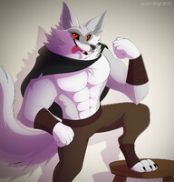 Lycanroc as Iori Yagami by CharlieProut -- Fur Affinity [dot] net