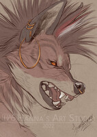 Digital Headshot Sketch Comm - Red