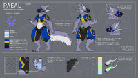 Juno the Protogen - SFW Ref Sheet by RaealTheProtogen -- Fur