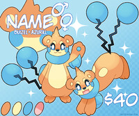 !! closed !! Buizel x Azurill Fusion Adopt