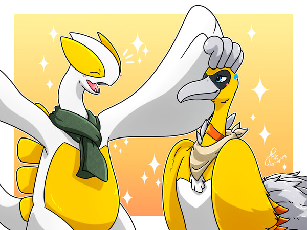 Lugia and Ho-Oh by Ziggy -- Fur Affinity [dot] net