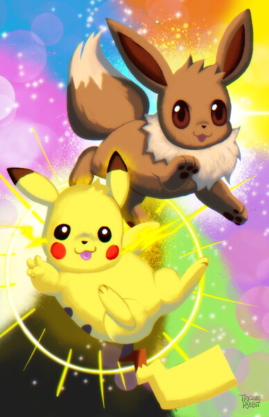 Pokemon - Kawaii Eevee and Pikachu Kid by pikapika212 -- Fur Affinity [dot]  net