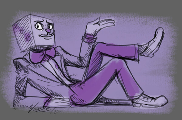 Cuphead - King Dice Clothed Studies by reekori -- Fur Affinity [dot] net