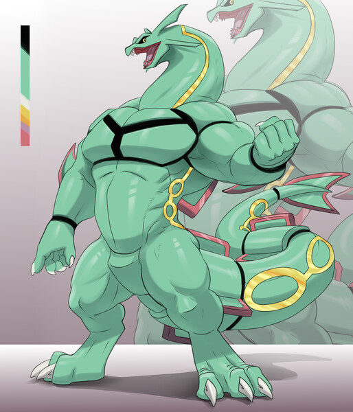 Leviathan The Shiny Rayquaza by HeartWolfdragon -- Fur Affinity