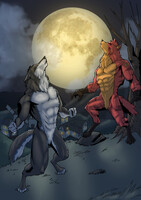 Werewolves in the moonlight
