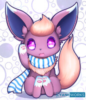 Comm chibum snow flareon