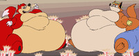 Big Blobby Fauntelroy Fox And Mooch Fox. Chicken wings