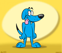 (Gift Art) Donny The Blue Dog