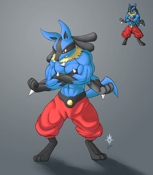 Zekrom lucario Pokefusion! by Chakisuu -- Fur Affinity [dot] net