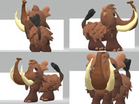 ICE AGE ART - YOUNG WOOLY MAMMOTH