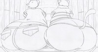 fat sendo and fat d breaking floor sketch