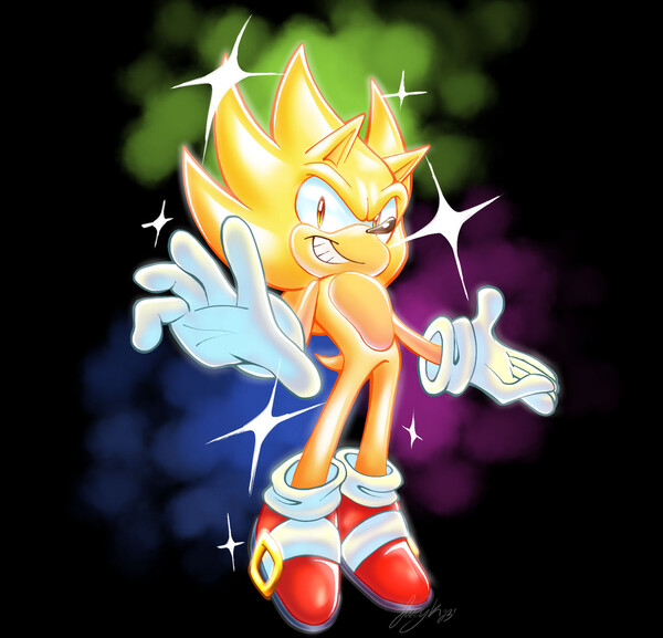 Super Sonic Background by ravingshadow -- Fur Affinity [dot] net