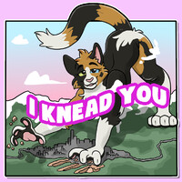 [Pun Sticker] I Knead You 🗻💕🐈
