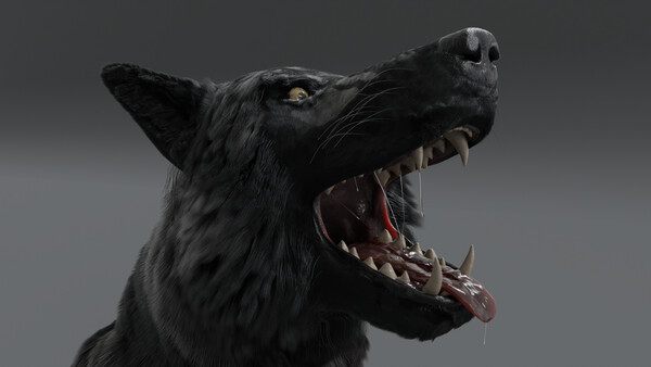 Another wolf maw render (but better) by Sandman2480 -- Fur 