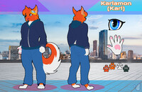 Karlamon clothed ref by BluDraconoid