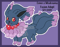 ! OPEN ! Eevee x Misdreavus Fusion Adopt PRICE REDUCDED!!!