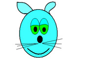 Blue weird out Bunny.