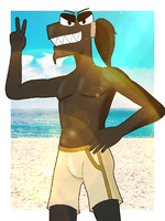 F On A Beach