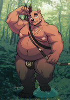 Bear on the forest