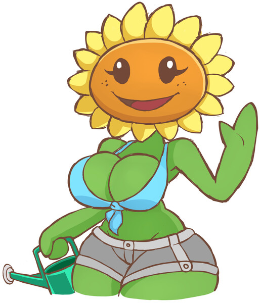 Sunflower - PvZ2 Fanart by HyperspacialArtist -- Fur Affinity [dot] net