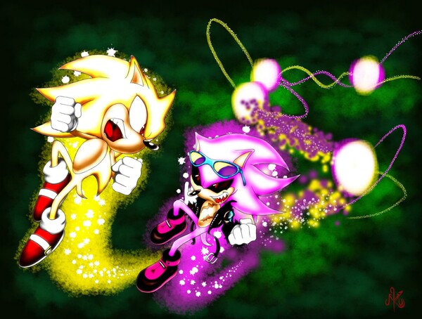 Super Sonic 3 vs Super Scourge 3 by BlackKnife12 -- Fur Affinity