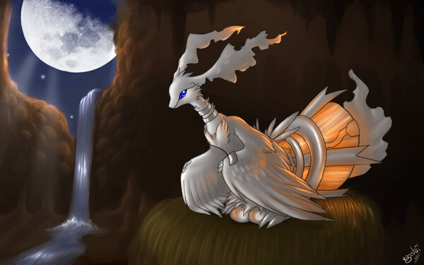 Shiny Reshiram by Littleboehn -- Fur Affinity [dot] net