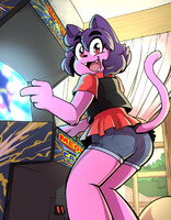 Penny at a Cabinet