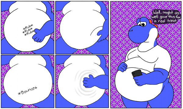 Wooly´s inflated belly by Wolfox90210 -- Fur Affinity [dot] net