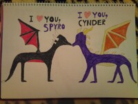 The lovely couple: Spyro and Cynder