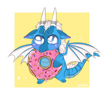 Dragon and donut (chibi)