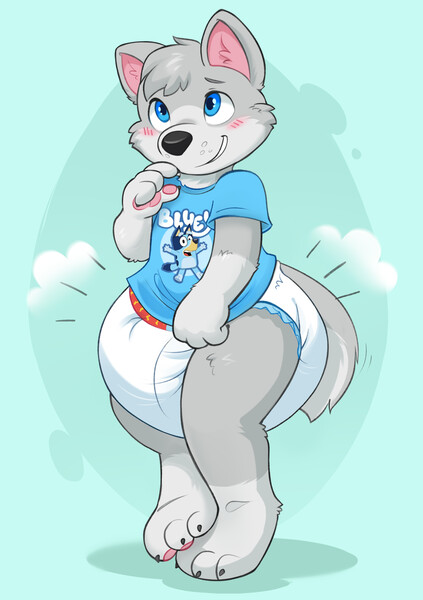 Wearing Diapers is Fun by The-BluePup -- Fur Affinity [dot] net
