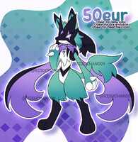 🍃 CLOSED - Lucario x Meowscarada FUSION ADOPT