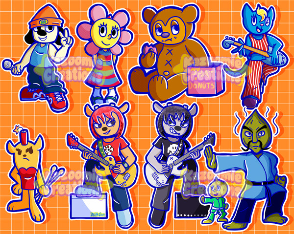 Parappa the Rapper Stickers by Esmahasakazoo -- Fur Affinity [dot] net