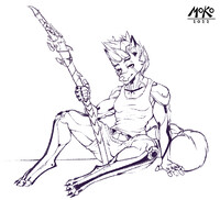Sitting with the blade