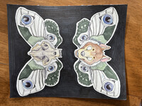 Dog moth tattoos