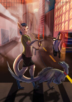 Walking with a Utahraptor