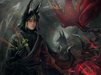 Tighnari and Cyno in a dark AU