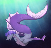 mermay snake in the sea