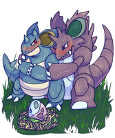 031 Nidoqueen|034 Nidoking
