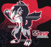 🌙 CLOSED - Midnight Lycanroc x Mightyena FUSION ADOPT