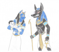 Bastet and Anubis