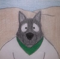 Desert Dog with Green Bandana