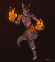 Fire wolf by LunnaHowell -- Fur Affinity [dot] net